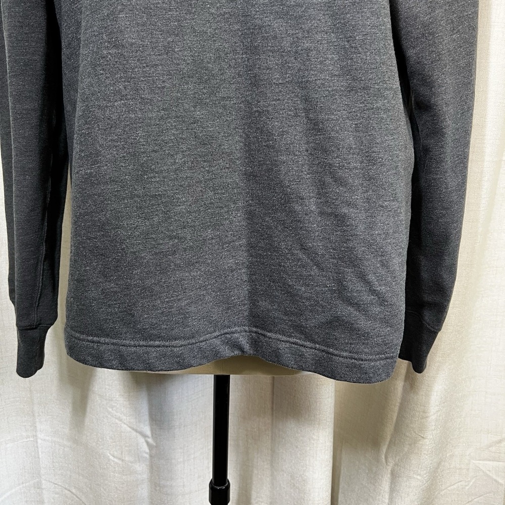 J Crew Authentic Fleece Men's Dark Gray Henley 1/4 Button Mock Neck‎ Size XL - Picture 4 of 10